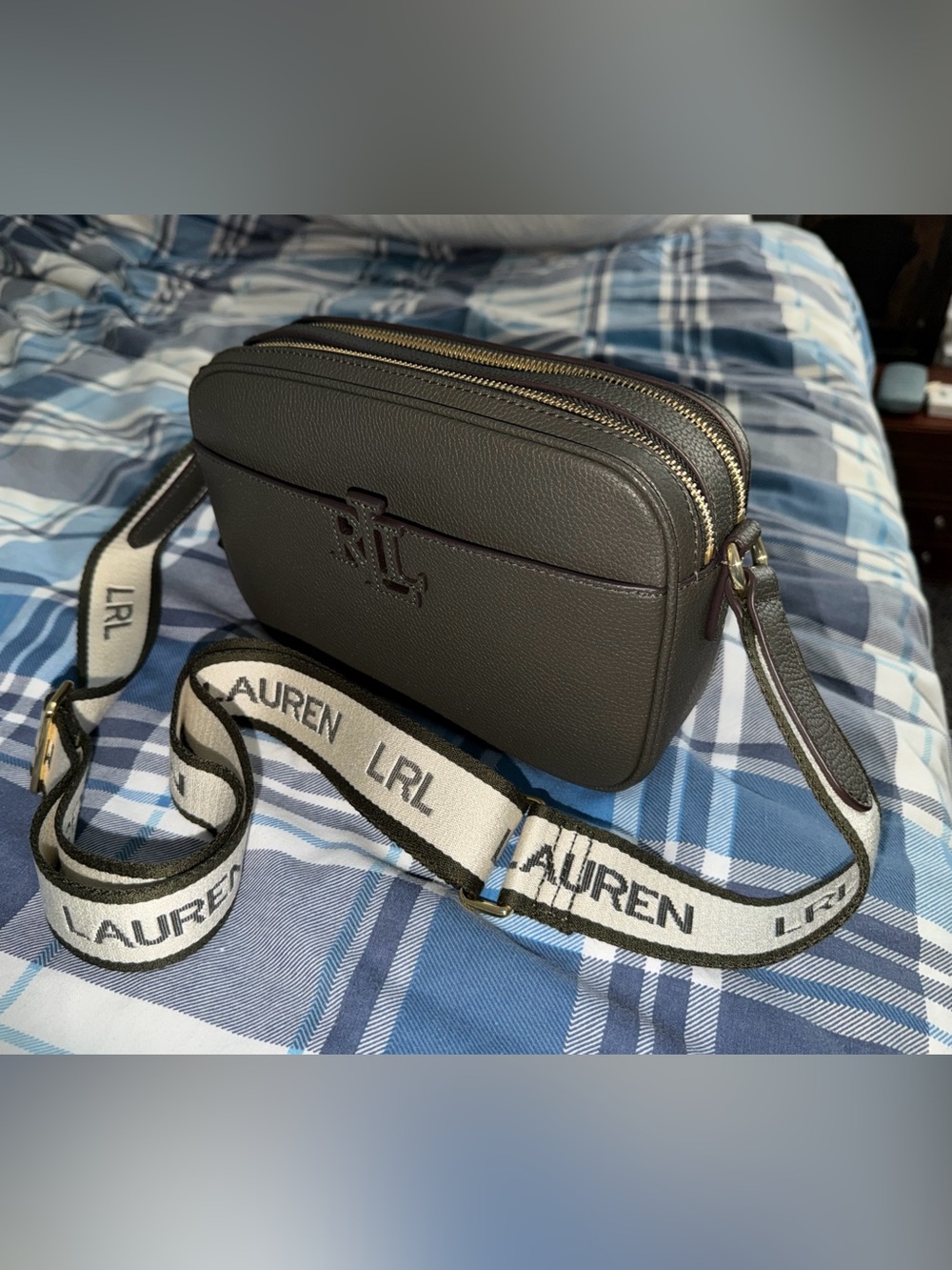 Brand New Lauren Ralph Lauren Crossbody Bag – Dark Olive (Tags Attached) - Picture 1 of 12